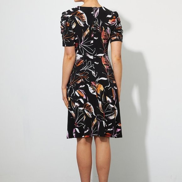 NWT JOSEPH RIBKOFF womens DRESS SIZE 12 FAUX-WRAP / SHEATH waist ribbon CANADA ! - Picture 2 of 15